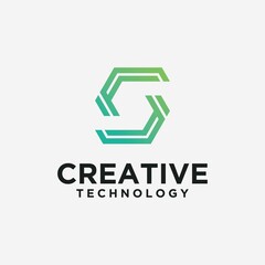 Letter s creative minimalist design template graphics for business identity 