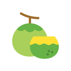 Coconut , Fruits flat icon.
