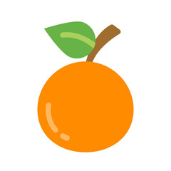 Orange , Fruits flat icon.