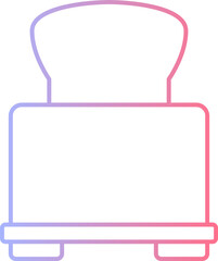 Naklejka premium Toaster outline gradient icon