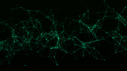 Obraz na płótnie Canvas Network connection structure. Technology connect big data. Science background. Business futuristic backdrop. 3D rendering.