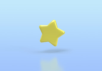 Glossy yellow stars rating feedback concept illustration for business idea concept background