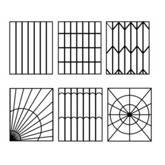 Various grilles for windows