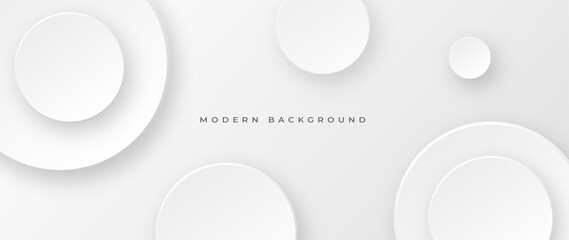 Modern abstract light silver background elegant circle shape design