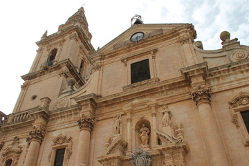 Fototapeta na wymiar st john the baptist cathedral in ragusa in sicily (italy) 