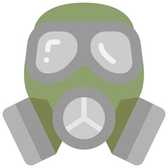 gas mask flat icon