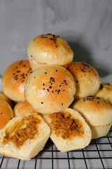 Delicious homemade meat pastry. Baked Curry Buns. Great for breakfast, tea break and between meals snack.