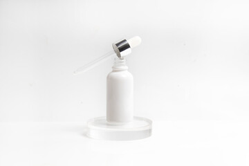 mockup of medical skin care bottle cosmetic tube of beauty makeup facial, treatment cleanser face foam, beauty healthcare branding packaging