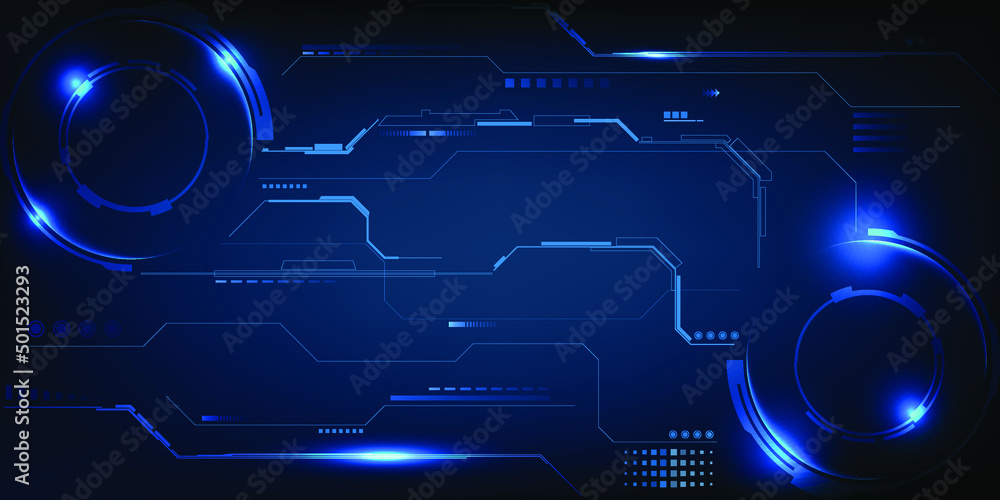 Poster vector illustrations of abstract dark blue futuristic digital circuit grid line pattern for digital 