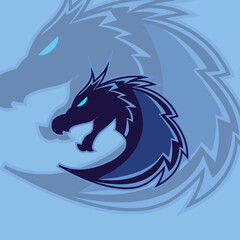  illustration dragon logo esport for design