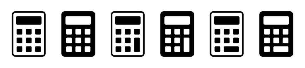 Calculator set icon, vector illustration