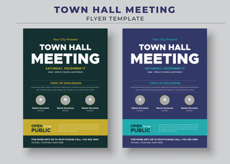 Town Hall Meeting Flyer Templates, City Hall Flyer and Poster