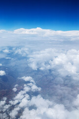 Fototapeta premium Clouds, a view from airplane window