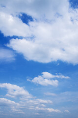 White clouds in blue sky