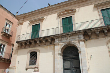 palace (?) in ragusa in sicily (italy) 