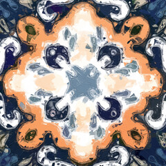 Abstract beautiful mandala tile illustration