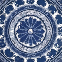 Abstract beautiful mandala tile illustration