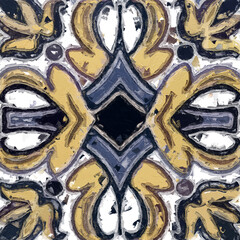 Abstract beautiful mandala tile illustration