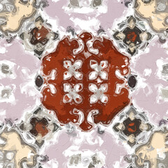 Abstract beautiful mandala tile illustration