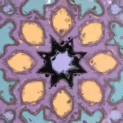 Abstract beautiful mandala tile illustration