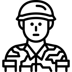 soldier line icon