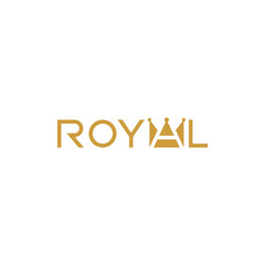 Royal text logo design.