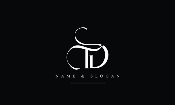 TD, DT, T, D abstract letters logo monogram