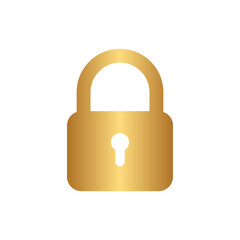 Lock icon with gold gradient