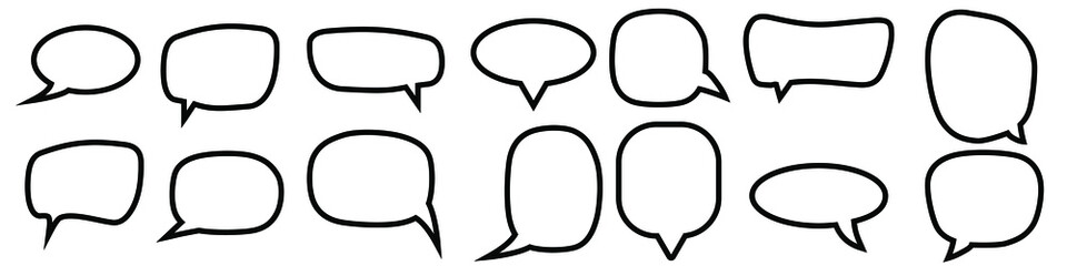 Speech bubbles icon vector set. message icon vector set. chat symbol or logo.