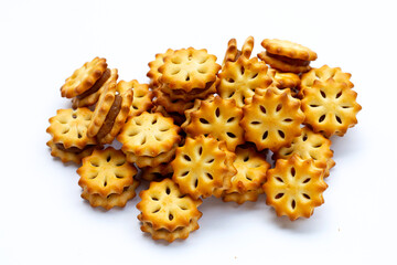 Pineapple Biscuits isolated on white background.