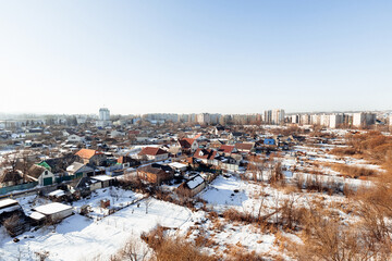 view of the private sector of the city from a bird's eye view