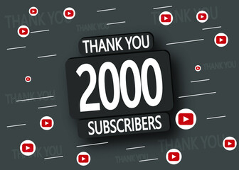 2000 subscribers thank you. 2000 subscribers black and white celebration