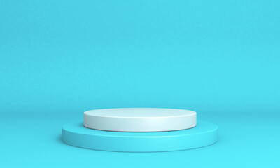 Abstract scene podium mockup. Award ceremony concept