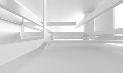 Illuminated corridor interior design. Empty Room Interior Background