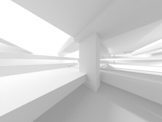 Obraz premium White Modern Background. Abstract Building Concept