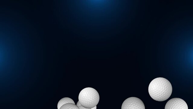 4K golf ball Rotating in Motion on Green Screen. Looped golf ball 3d Animation. sports advertising outdoor summer activity concept. Golfing equipment for sport healthy lifestyle. Golf on ground