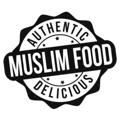 Muslim food grunge rubber stamp