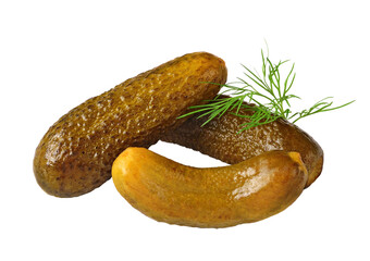pickled cucumberisolated over white background