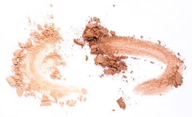 brown eyeshadow isolated over white background