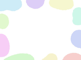 イラスト背景素材：パステルカラーの模様のフレーム・枠