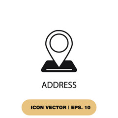 address icons  symbol vector elements for infographic web