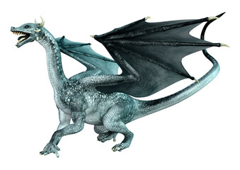 Fototapeta premium 3D Rendering Fairy Tale Dragon on White