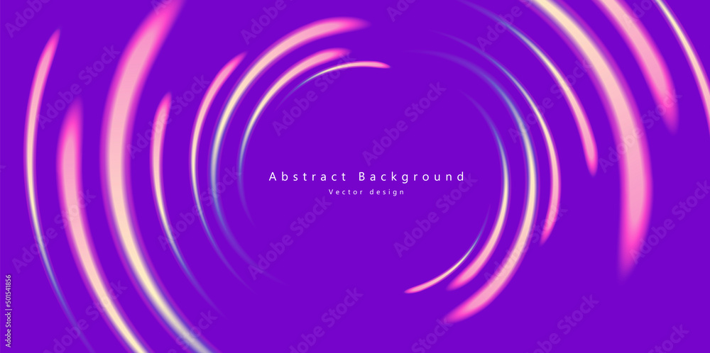 Aufkleber abstract violet background with lights moving by circle radius creating spiral texture