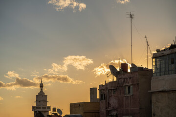 View of Damascus from Rooftop terrace, Syria