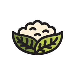 Cauliflower , Vegetables filled outline icon.