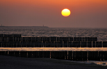 Zachód słońca w Kołobrzegu