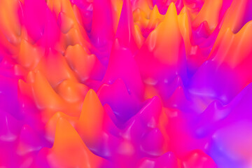 Abstract liquid gradient 3d background. Modern holographic holographic foil texture. Stylish blur surface with color mix