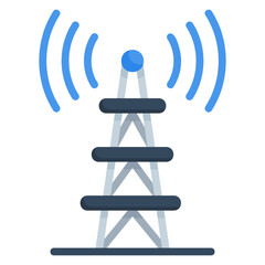 Tower Signal flat icon. Can be used for digital product, presentation, print design and more.