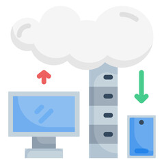 Network Storage Data flat icon. Can be used for digital product, presentation, print design and more.