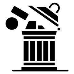 Recycle Bin glyph icon. Can be used for digital product, presentation, print design and more.